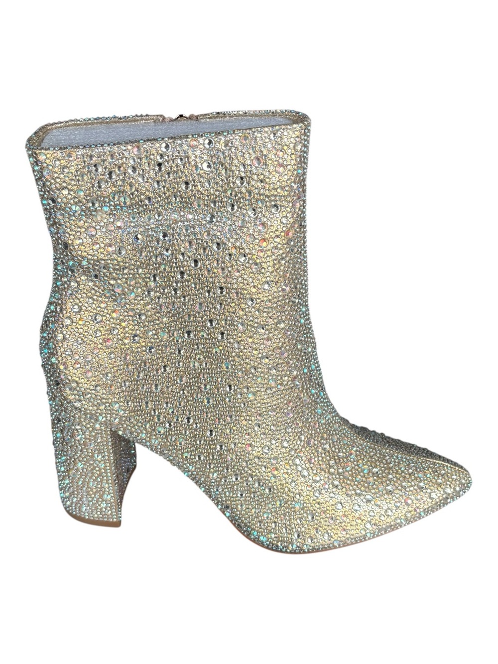 De Blossom Collection Gold Crystal ankle boots size 9
